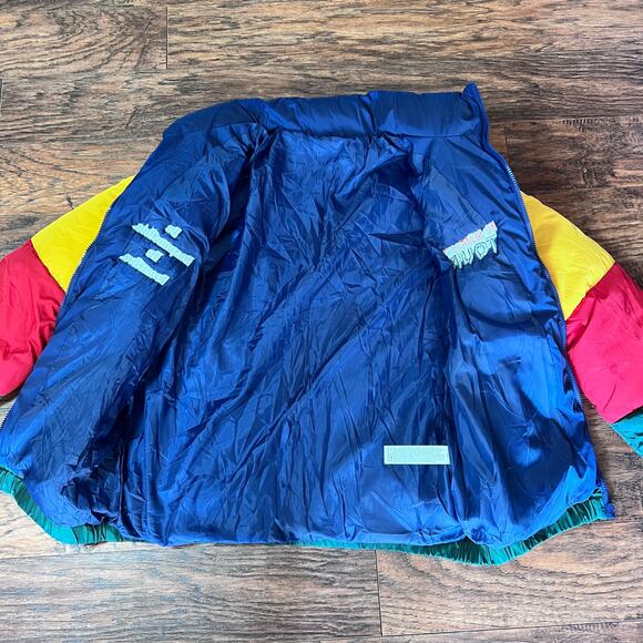 RARE Deadbeats Tour Unbranded Colorblock Puffer Jacket Zip Festival EDM Jacket - Picture 6 of 12